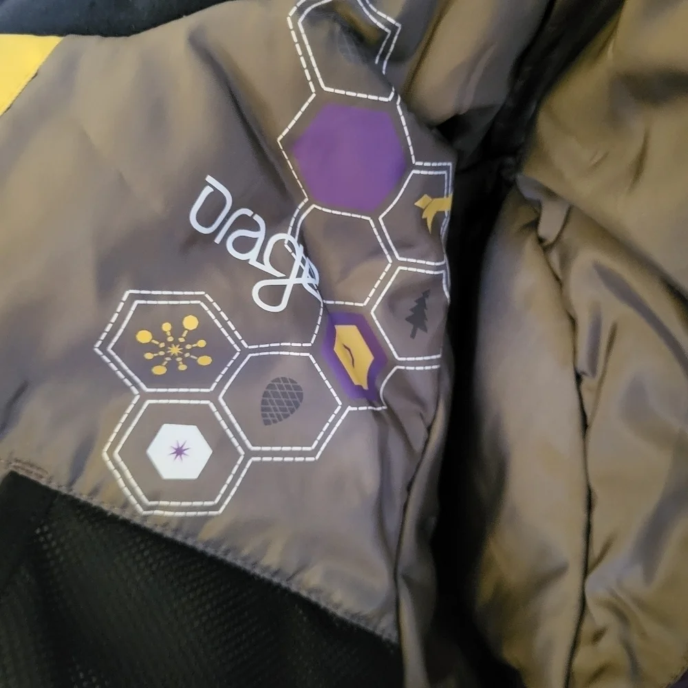 Orage Kids Yellow Prime 10 Ski Jacket Size 7 Extra Small Full Zip